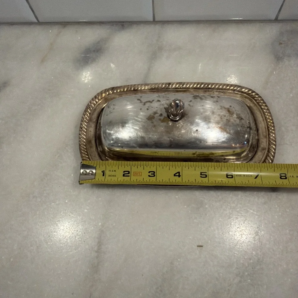 International Silver Co Butter Dish With Lid 8